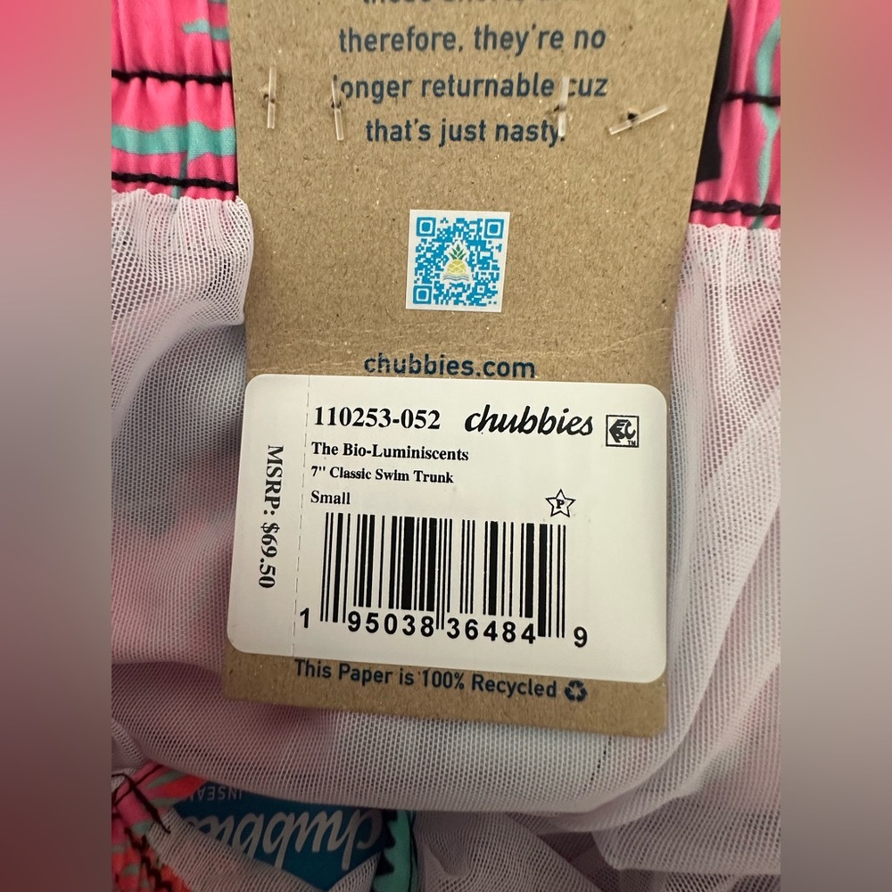 Chubbies Men’s Swim Trunks The Bio Luminiscents - Picture 12 of 13